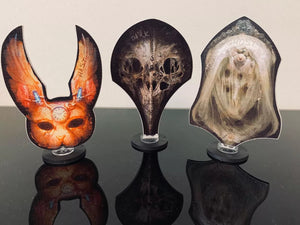 Etherfields masks on standees