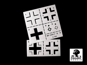 Fallout Models - 1/32 Balkenkreuz Stencils - BF109 F/G/K