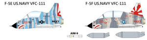 Freedom Model - F-5E & F-5F US Navy VFC-111 markings