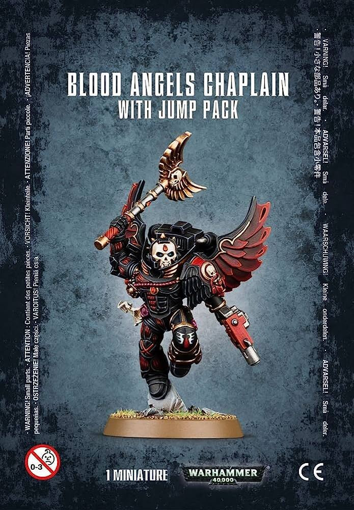 GW - Warhammer 40k Blood Angels: Chaplain With Jump Pack  (41-17)