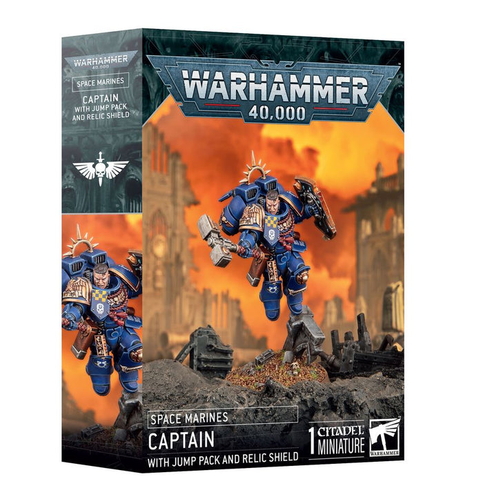 GW - Warhammer 40k Space Marine: Captain With Jump Pack & Relic Shield  (48-102)
