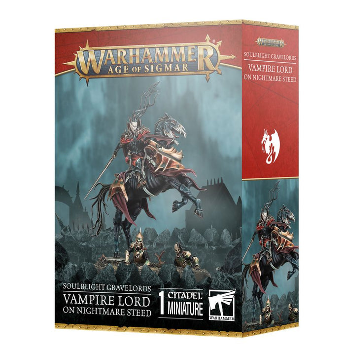 GW - Warhammer AOS Soulblight Gravelords: Vampire Lord On Nightmare Steed  (91-82)