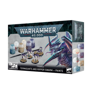 GW - Warhammer 40k Tyranids: Termagants and Ripper Swarm + Paints Set  (60-13)