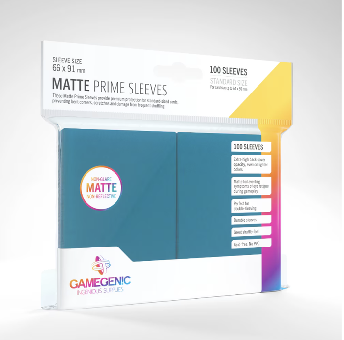 GameGenic - MATTE Prime Sleeves: 66mm x 91mm Blue (100)