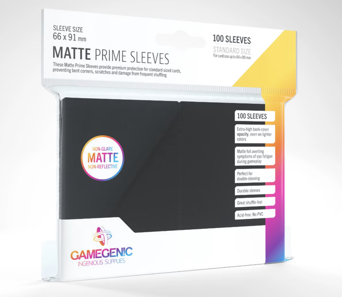 GameGenic - MATTE Prime Sleeves: Black (100)