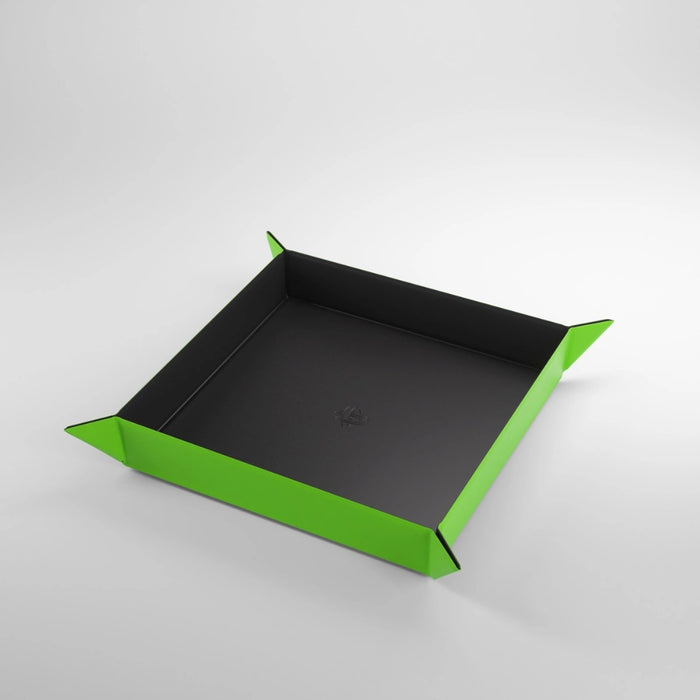 GameGenic - Magnetic Dice Tray Square (Black/Green)