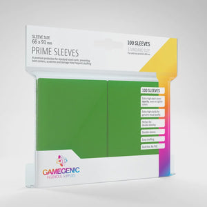 GameGenic - PRIME Sleeves: 66 x 91mm Green (100)