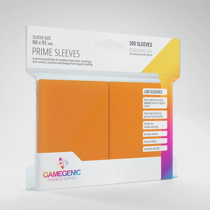GameGenic - PRIME Sleeves: 66 x 91mm Orange (100)