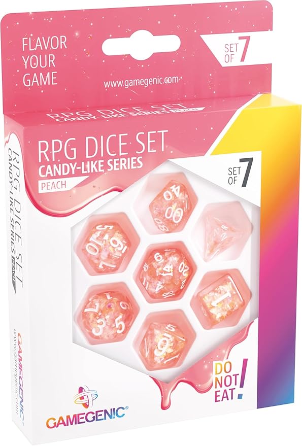 GameGenic - RPG Dice Set - Candy-like Series - Peach