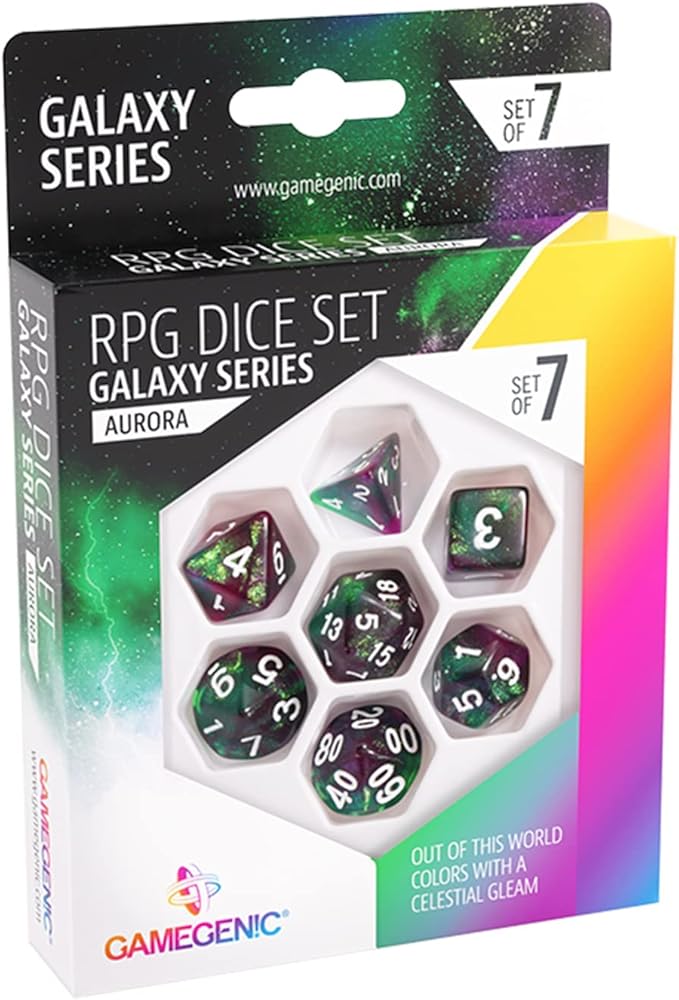 GameGenic - RPG Dice Set - Galaxy Series - Aurora