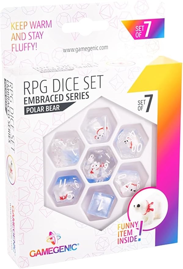 GameGenic - RPG Dice Set - Embraced Series - Polar Bear
