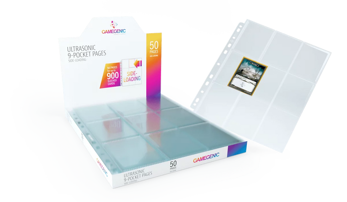 GameGenic Sideloading 9-Pocket Pages - Clear (50 Pages)
