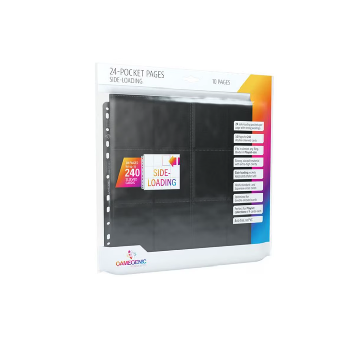 Gamegenic: Sideloading 24-Pocket Pages: 10 pg (Black)