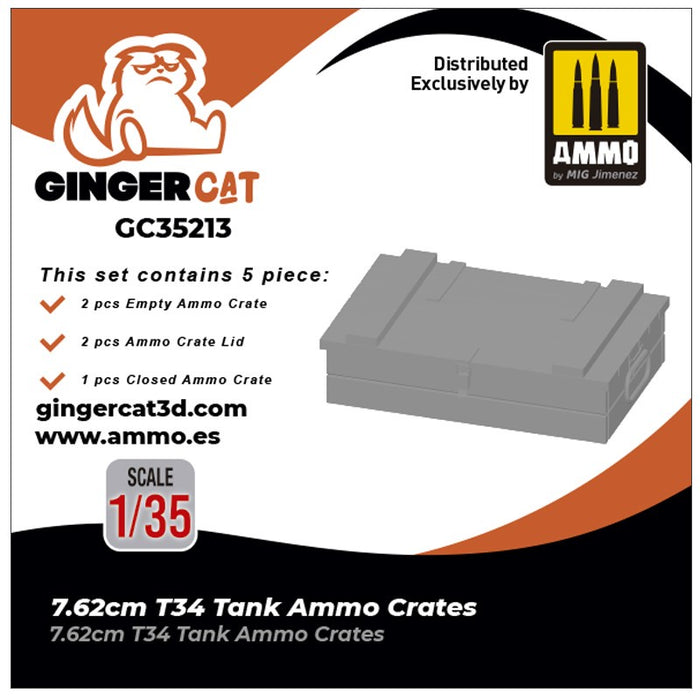 Gingercat - 1/35 7.62cm T34 Tank Ammo Crates