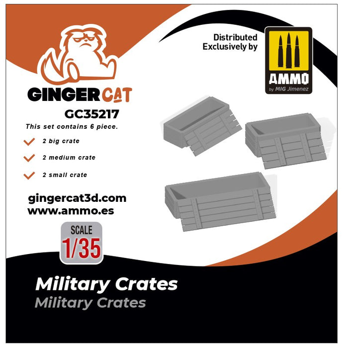 Gingercat - 1/35 Military Crates (6pcs)