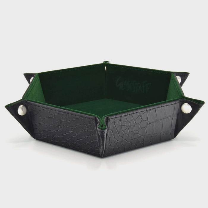 CritStones - Hexagonal Foldable Rolling Tray - Green