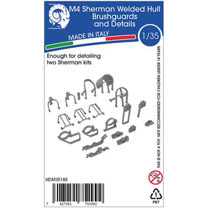 HD Models - 1/35 M4 Sherman Welded Hull Brushguards and Details