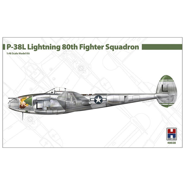 Hobby 2000 - 1/48 P-38L Lightning 80th Fighter Squadron