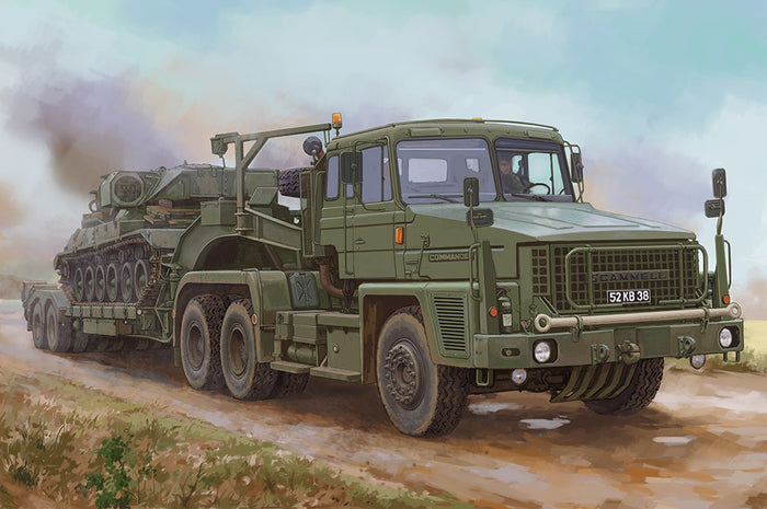 Hobby Boss - 1/35 Scammell Commander With 62 Tonne Crane Fruehauf Semi-Trailer (85527)