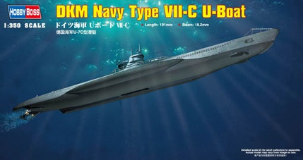 Hobby Boss - 1/350 DKM Navy Type VII-C U-Boat (83505)