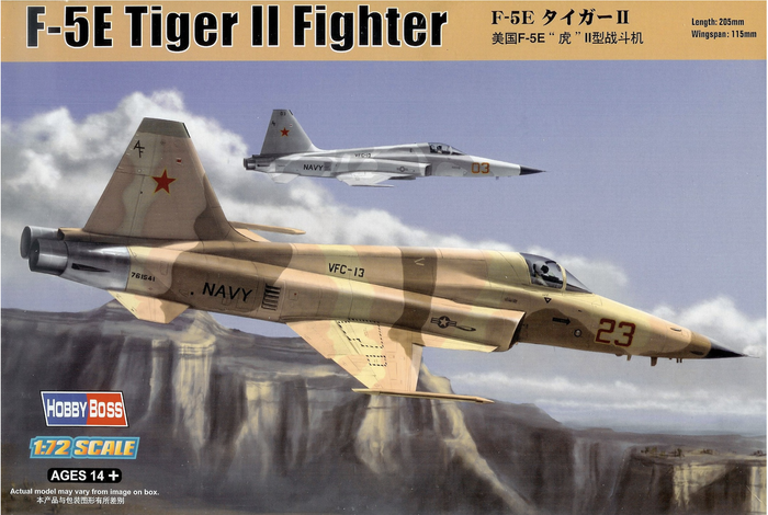 Hobby Boss - 1/72 F-5E Tiger II Fighter (80207)