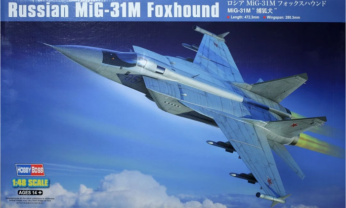 Hobby Boss - 1/48 Russian MiG-31M Foxhound (81755)