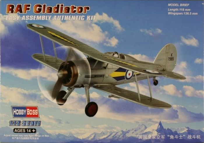 Hobby Boss - 1/72 RAF Gladiator (80289)