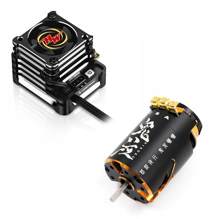 HobbyWing - XERUN XD10 PRO Drift Sensored Brushless ESC Black w/Onisiki KIKOKU 10.5T 4050KV Gold For 1/10 RC Drift