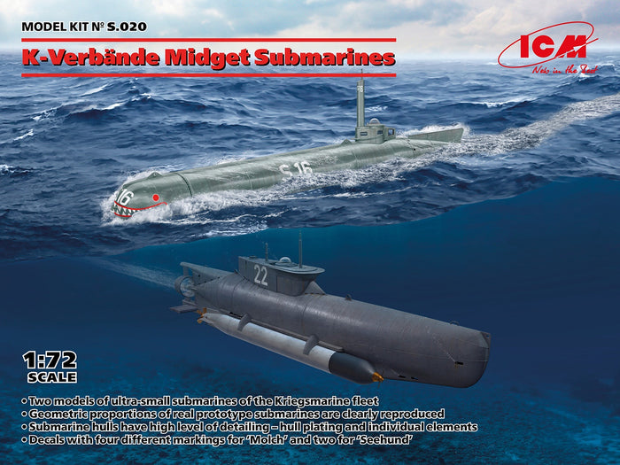 ICM - 1/72 K-Verbände Midget Submarines