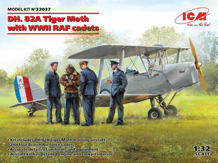 ICM - 1/32 DH. 82A Tiger Moth w/ Raf Cadets