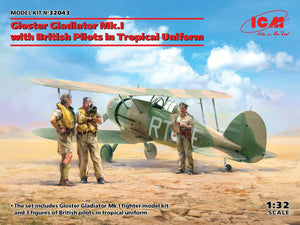Kit of ICM - 1/32 Gloster Gladiator Mk.I w/ British Pilots