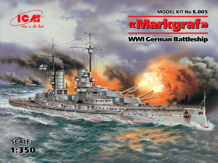 ICM - 1/350 Markgraf WWI German Battleship