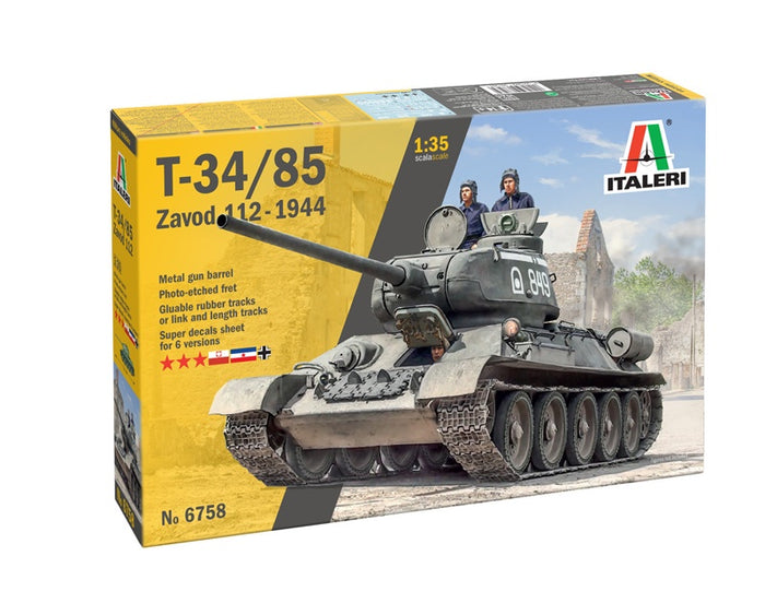 Italeri - 1/35 T34/85 Zavod 112-1944 w/ Photo Etched Parts
