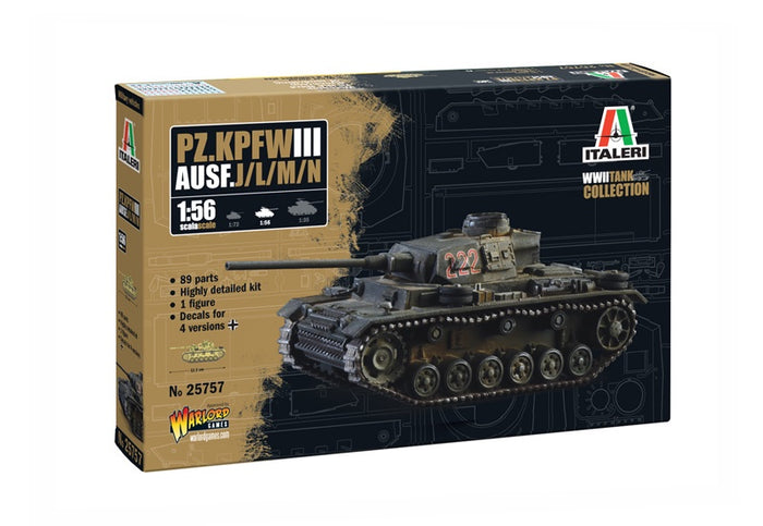 Italeri - 1/56 Pz. Kpfw. III Ausf. J/L/M/N