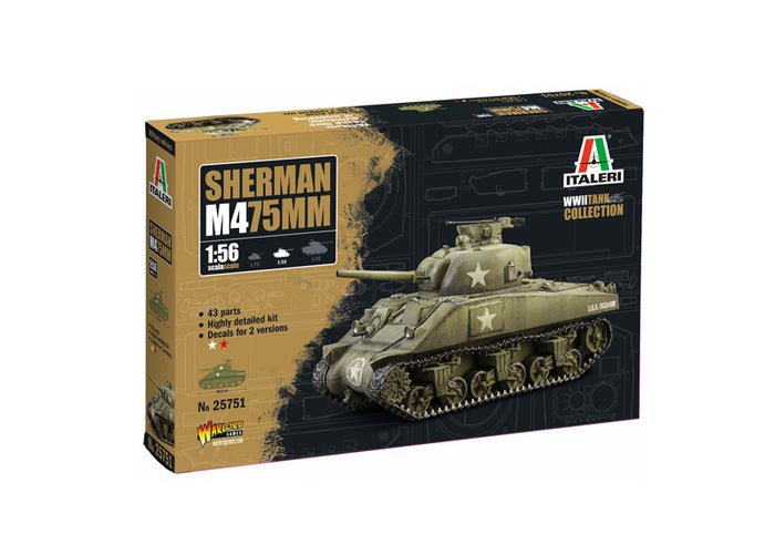 Italeri - 1/56 M4 Sherman 75mm