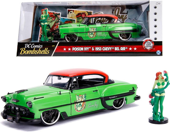 Jada - 1/24 Poison Ivy & Chevy Bel Air - Hard Top 1953 (Hollywood Rides)