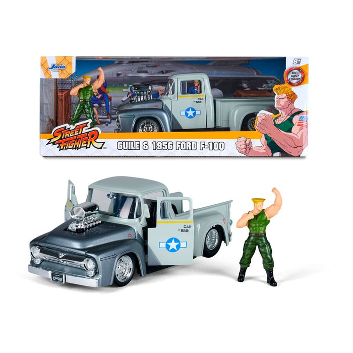 Jada - 1/24 Street Fighter Guile & F100 Ford Pickup 1956 (Hollywood Rides)