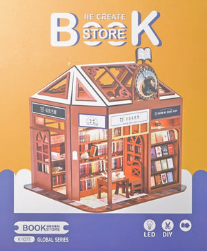 Knowme - DIY House - Book Store w/ LED Light