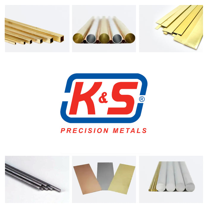 K&S.9824 - 6mm Round Brass Tube 300mm (2pce) .45mm Wall