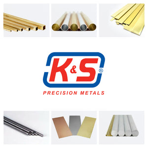 K&S.9825 - 7mm Round Brass Tube 300mm (2pce) .45mm Wall
