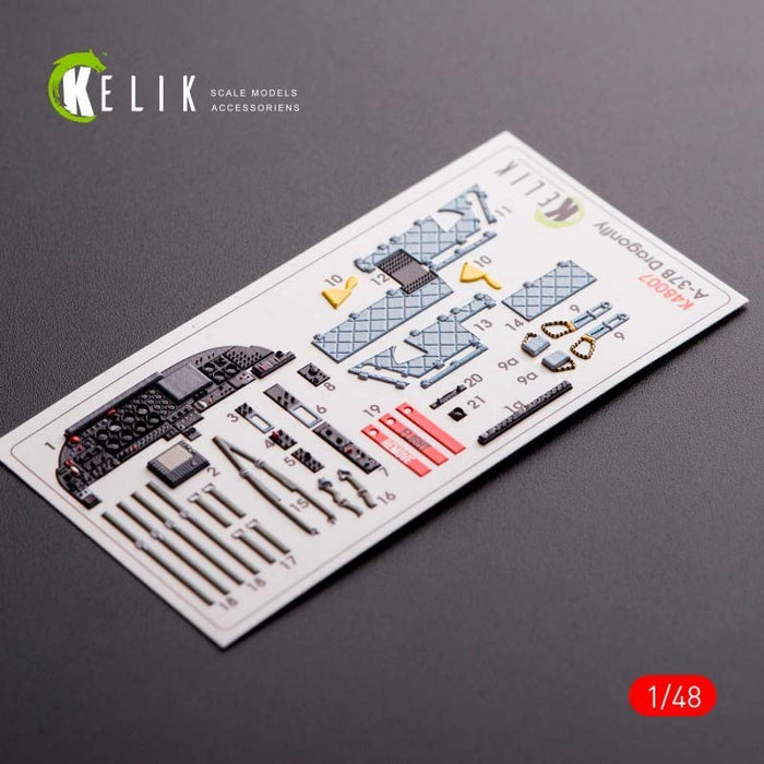 Kelik - 1/48 A-37B Dragon Fly interior 3D decals for Trumpeter kit