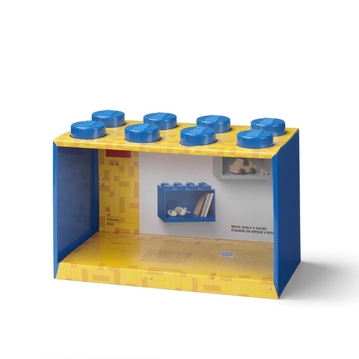 LEGO - Brick Shelf - 8 Knob - Blue
