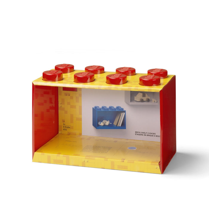 LEGO - Brick Shelf - 8 Knob - Red