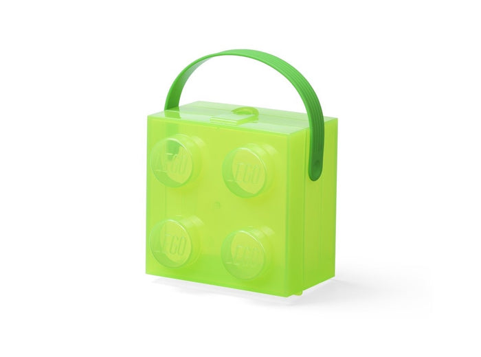 LEGO - Lunch Box w/Handle - Light Green Translucent