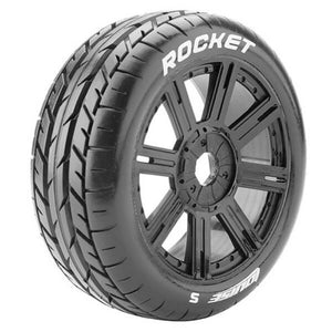 Louise - B-Rocket 1/8 On Road Buggy Tire (Mounted) Soft / Hex 17mm (2)