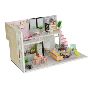 Pocohouze - Mini DIY House - Anna's Pink Melody w/ LED Light