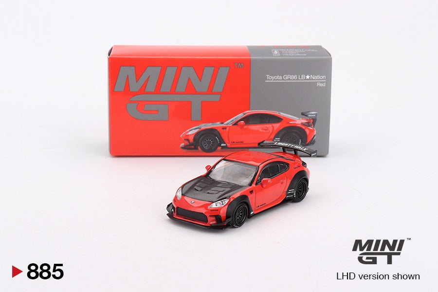 MIni GT - 1/64 Toyota GR86 LB Nation Red – Jix Hobbies