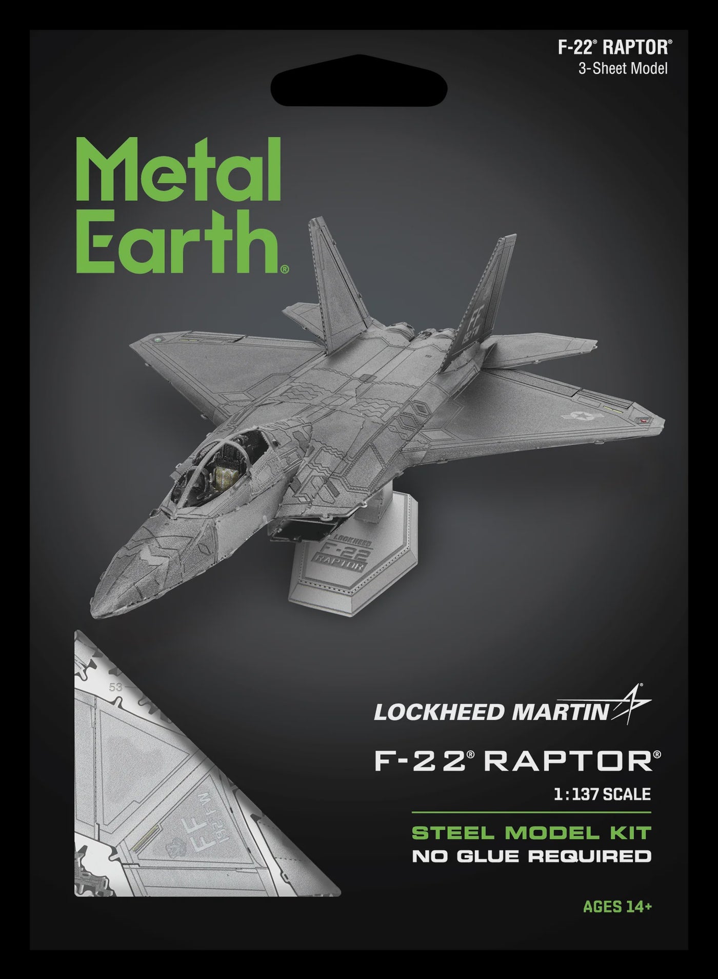 Earth Raptor Metal Earth - F-22 Raptor - New – Jix Hobbies