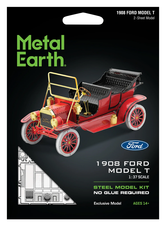 Metal Earth - 1908 Ford Model T (Red/Gold)