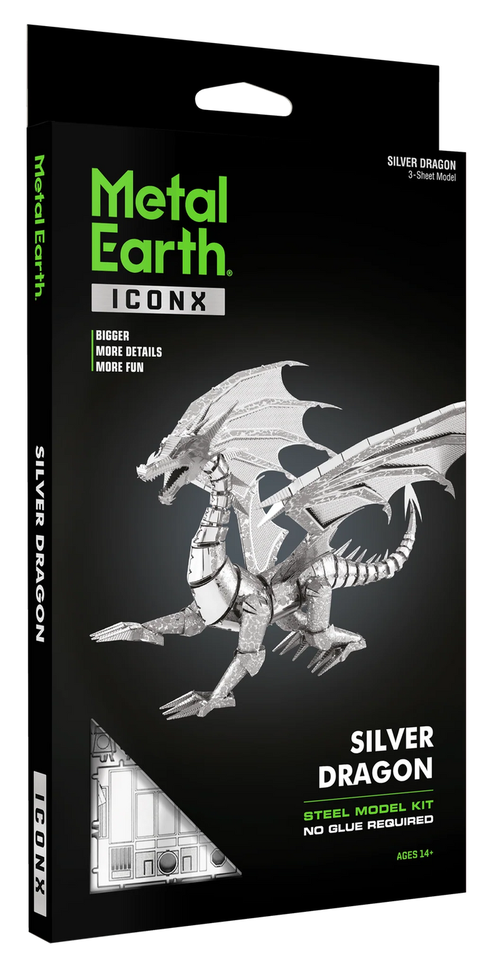 Metal Earth - Silver Dragon (ICONX)